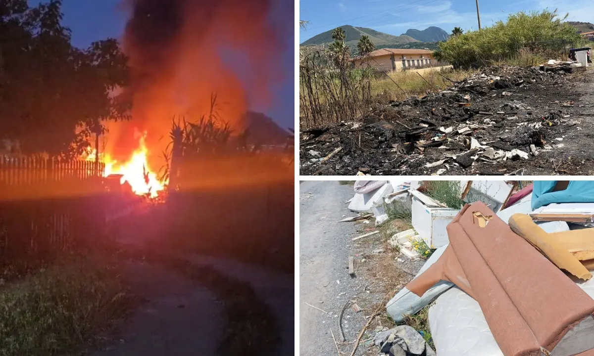 Grisolia, discarica abusiva a Parco Borrelli: rifiuti incendiati e telecamera fuori uso\n