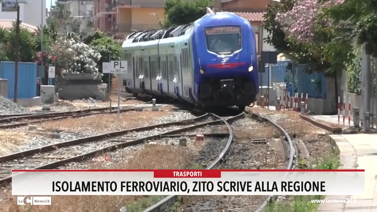 Isolamento ferroviario, Zito scrive alla Regione
