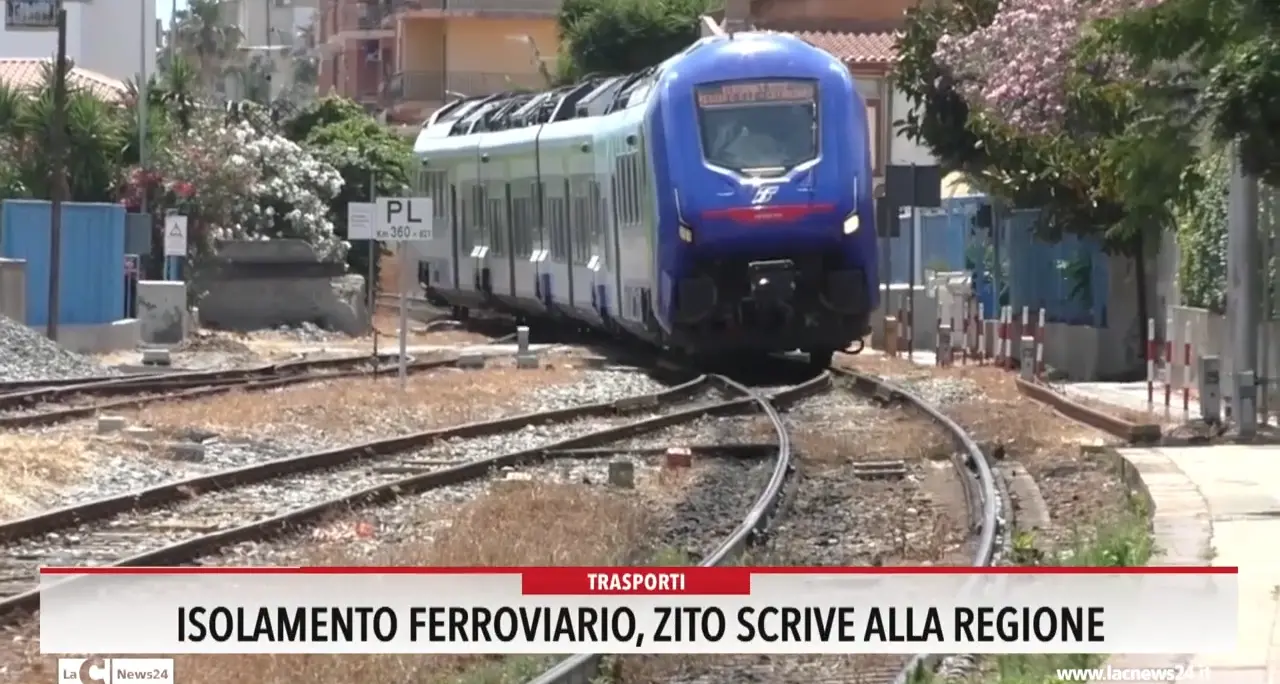 Isolamento ferroviario, Zito scrive alla Regione