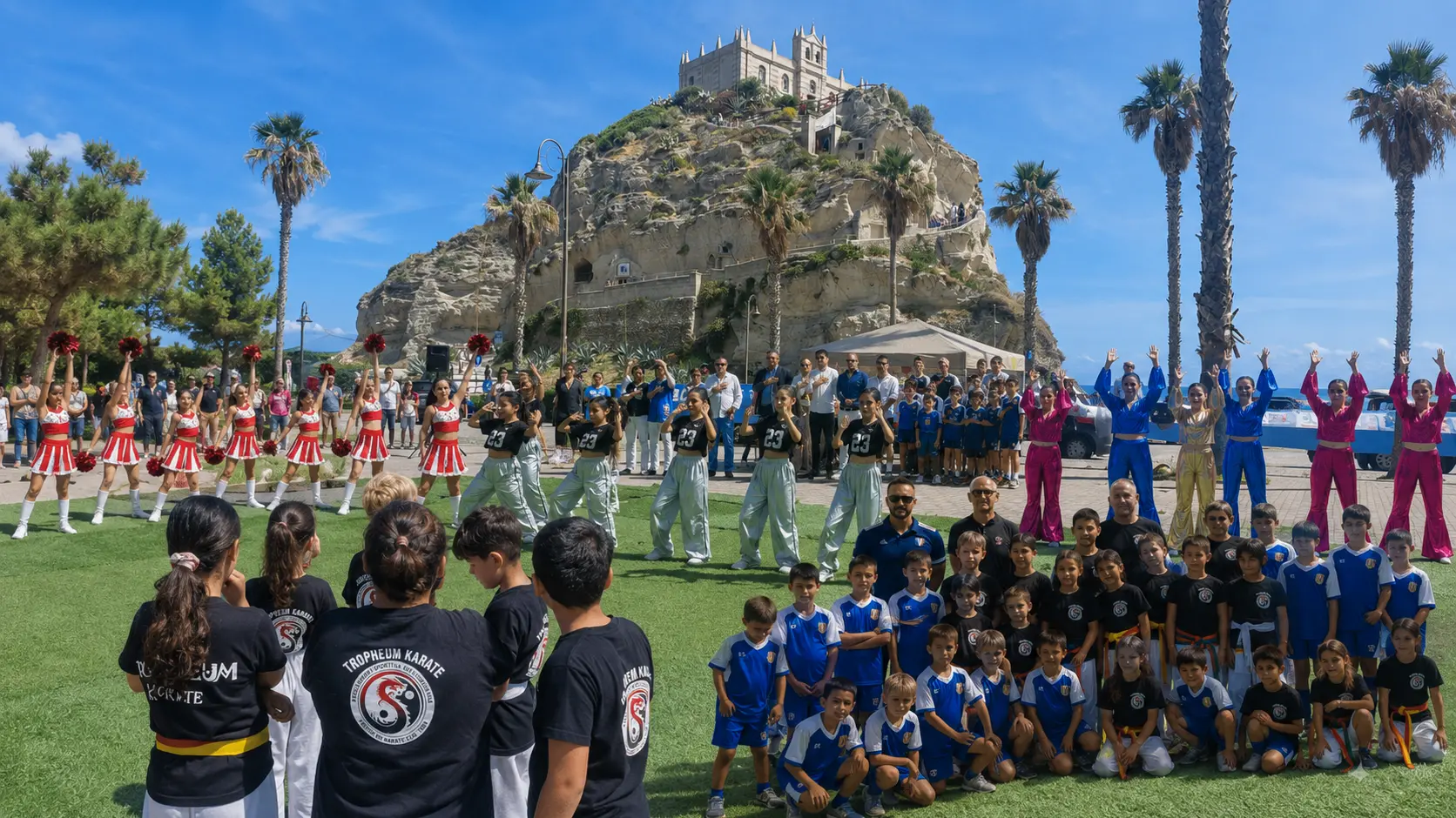 <p>Gionata nazionale dello Sport a Tropea (immagini originali rielaborate con l'Ai)</p>\\n