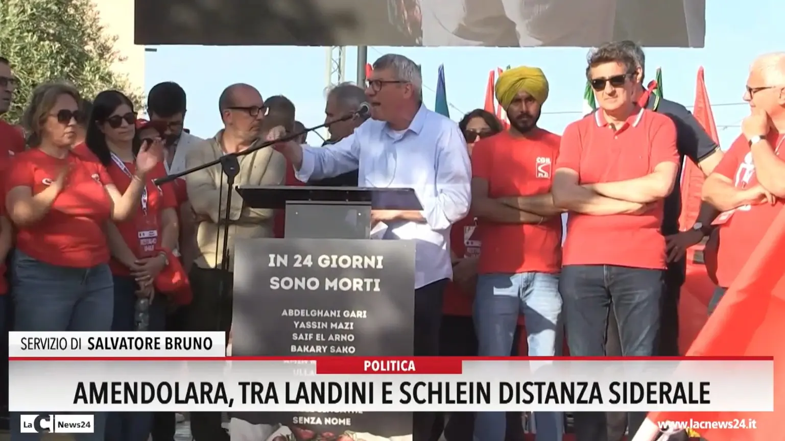 Amendolara, tra Landini e Schlein distanza siderale