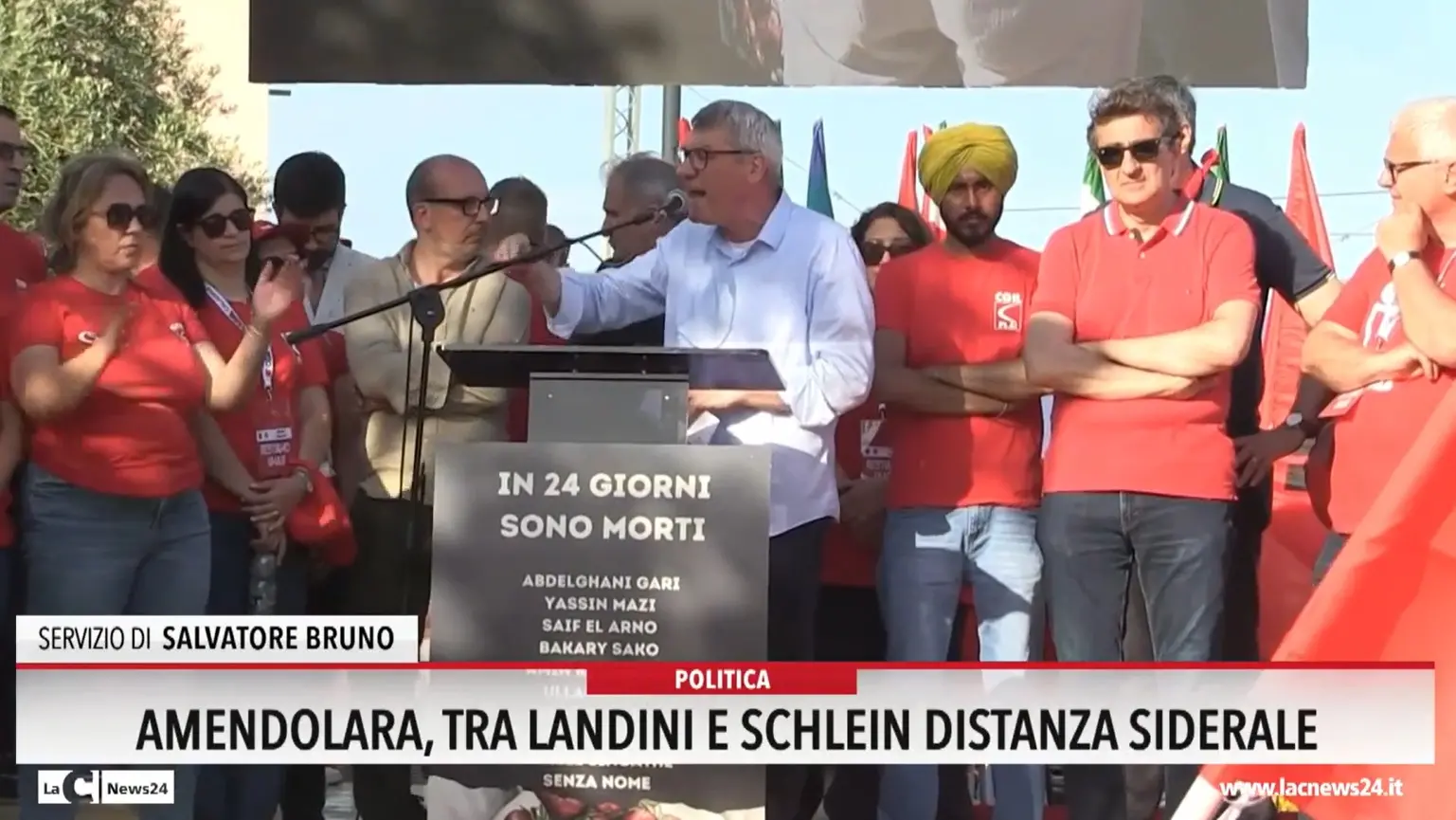 Amendolara, tra Landini e Schlein distanza siderale