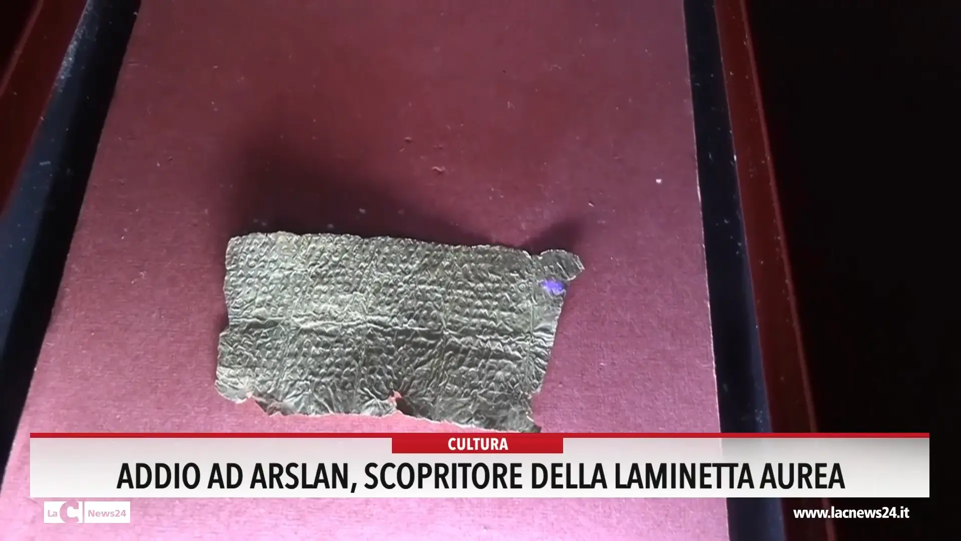 Addio ad Arslan, scopritore della laminetta aurea