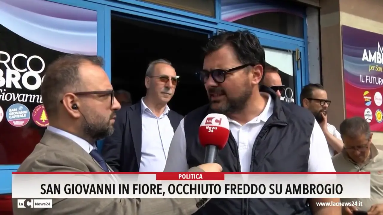 San giovanni in Fiore, Occhiuto freddo su Ambrogio