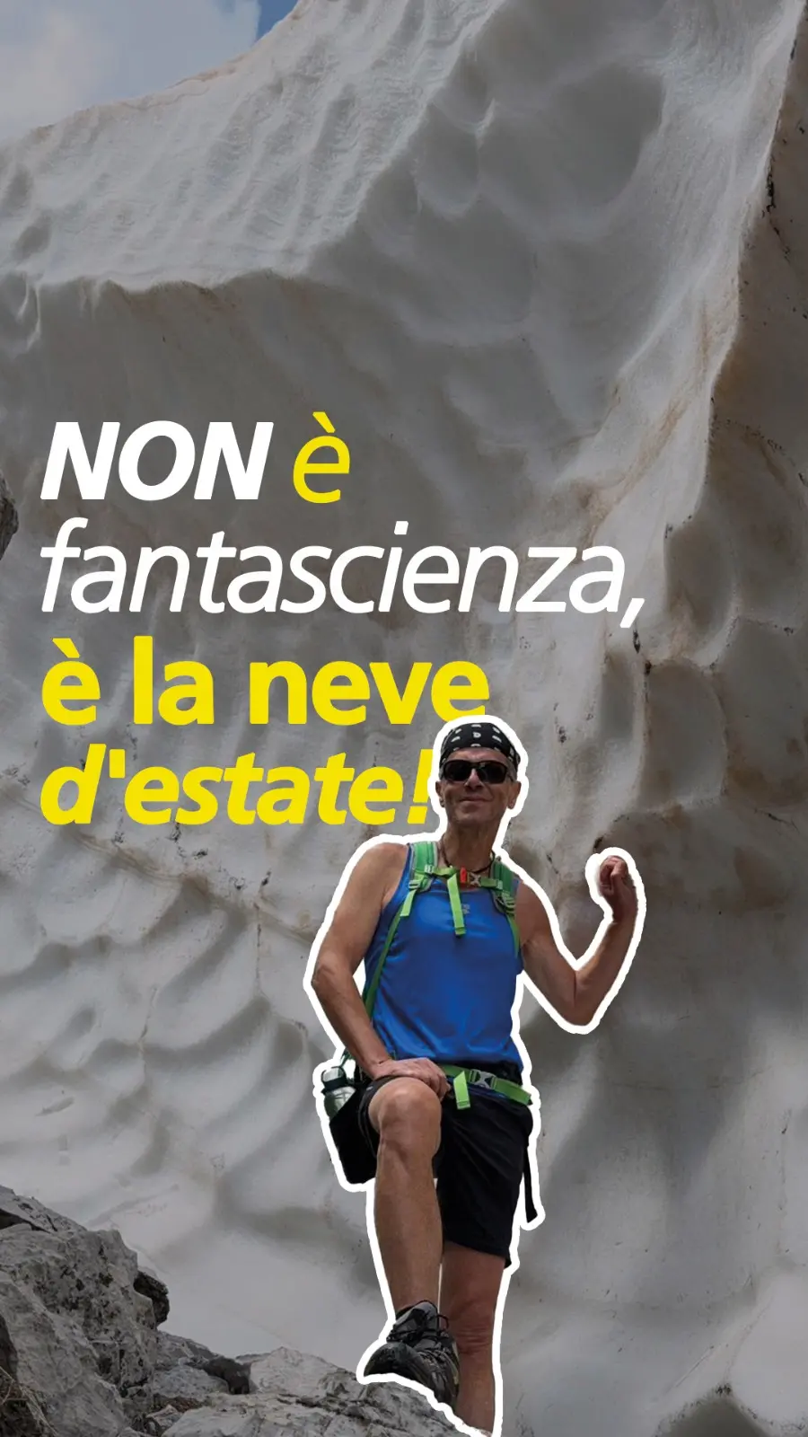 Lo spettacolo della neve d'estate
