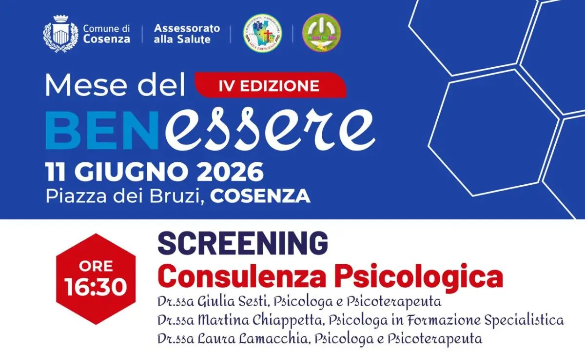 Cosenza, il Mese del Benessere guarda alla salute mentale e alla qualità della vita\n