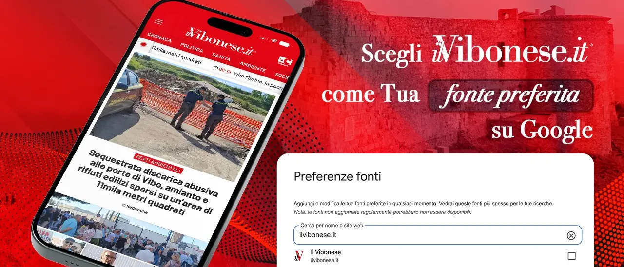 Inserisci Il Vibonese tra le tue fonti giornalistiche preferite su\u00A0Google: ecco come fare per non perdere una sola notizia\n