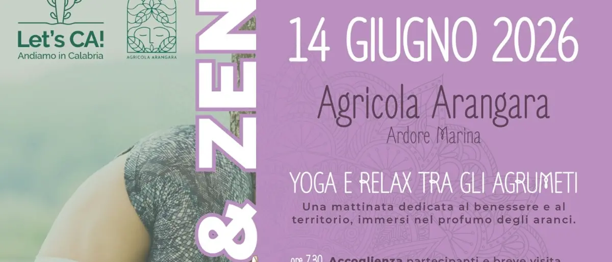 Ad Ardore domenica l’evento \"Zagare & Zen\"\u00A0per iniziare in armonia la giornata\n