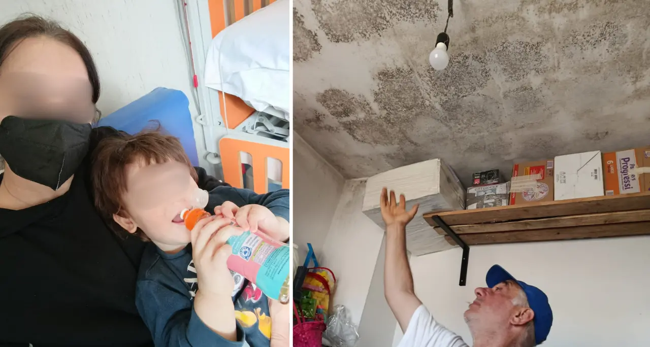Salva\u00A0il figlio di un anno e mezzo donandogli parte del suo fegato ma a Dinami l’aspetta una casa piena di muffa\n