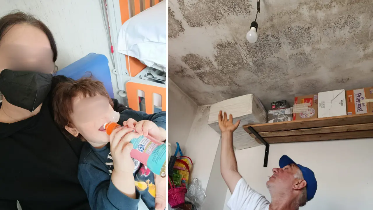Salva\u00A0il figlio di un anno e mezzo donandogli parte del suo fegato ma a Dinami l’aspetta una casa piena di muffa\n
