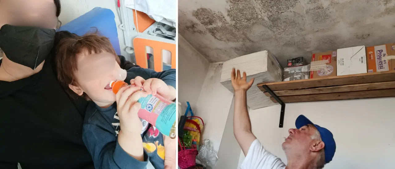 Salva\u00A0il figlio di un anno e mezzo donandogli parte del suo fegato ma a Dinami l’aspetta una casa piena di muffa\n