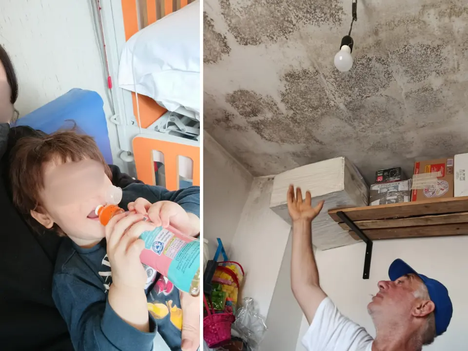 Salva il figlio di un anno e mezzo donandogli parte del suo fegato ma a Dinami l’aspetta una casa piena di muffa