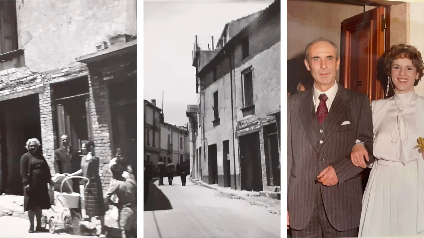 <p>Peppino Mirarchi davanti alla sua attività con la famiglia e, a destra, con la figlia Liviana</p>\\n