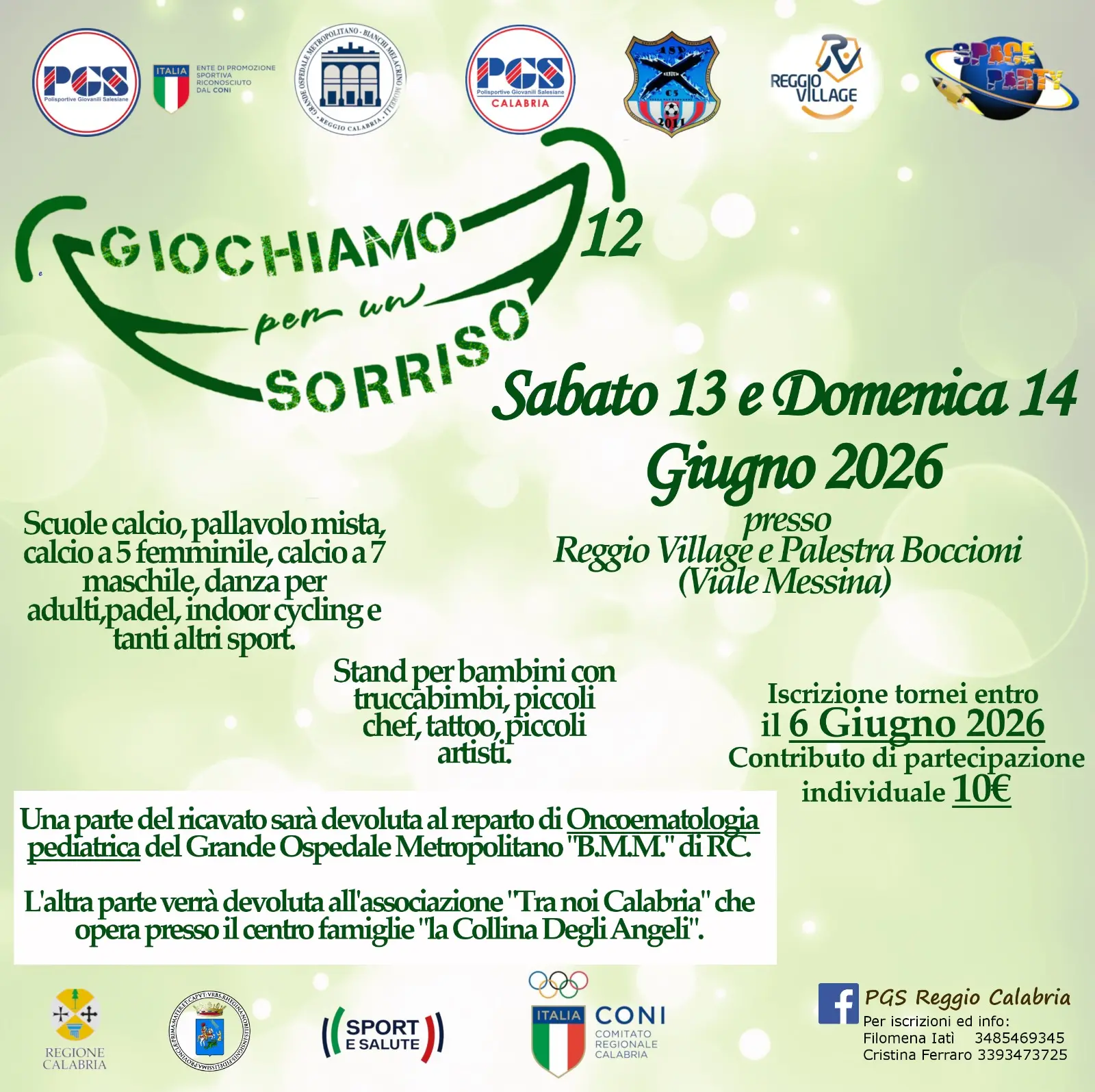 Sport, solidarietà e legalità uniscono Reggio: “Giochiamo per un Sorriso” celebra la dodicesima edizione\n