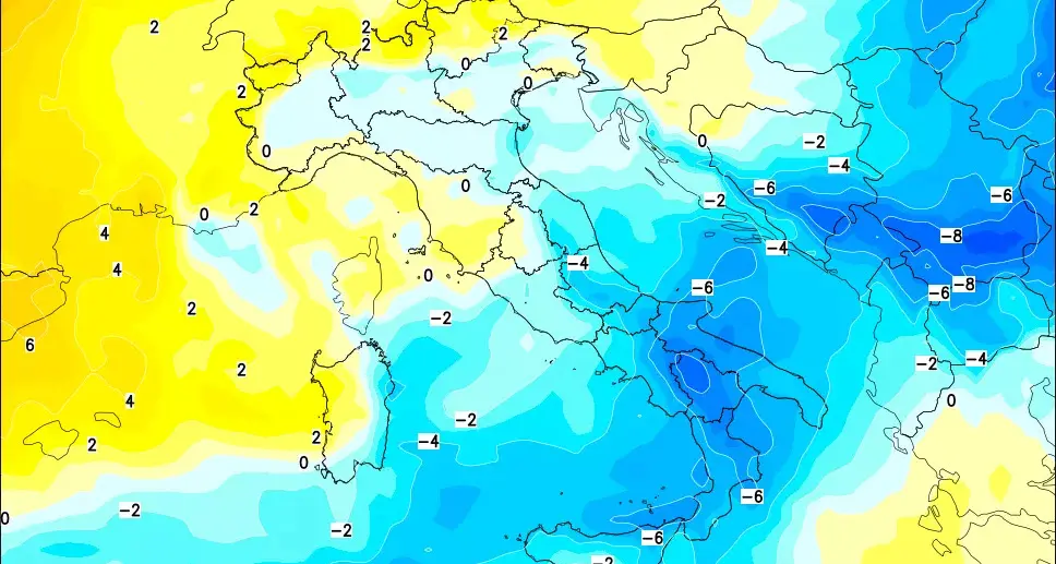Meteo Cosenza, da oggi calo termico e instabilità sulle aree montane\n