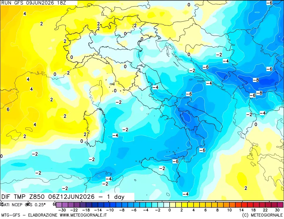 Aria fresca sulla Calabria: temperature in calo e possibili temporali in montagna\n