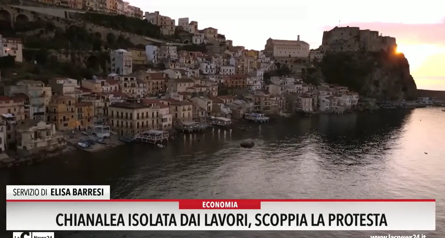 Chianalea isolata dai lavori, scoppia la protesta