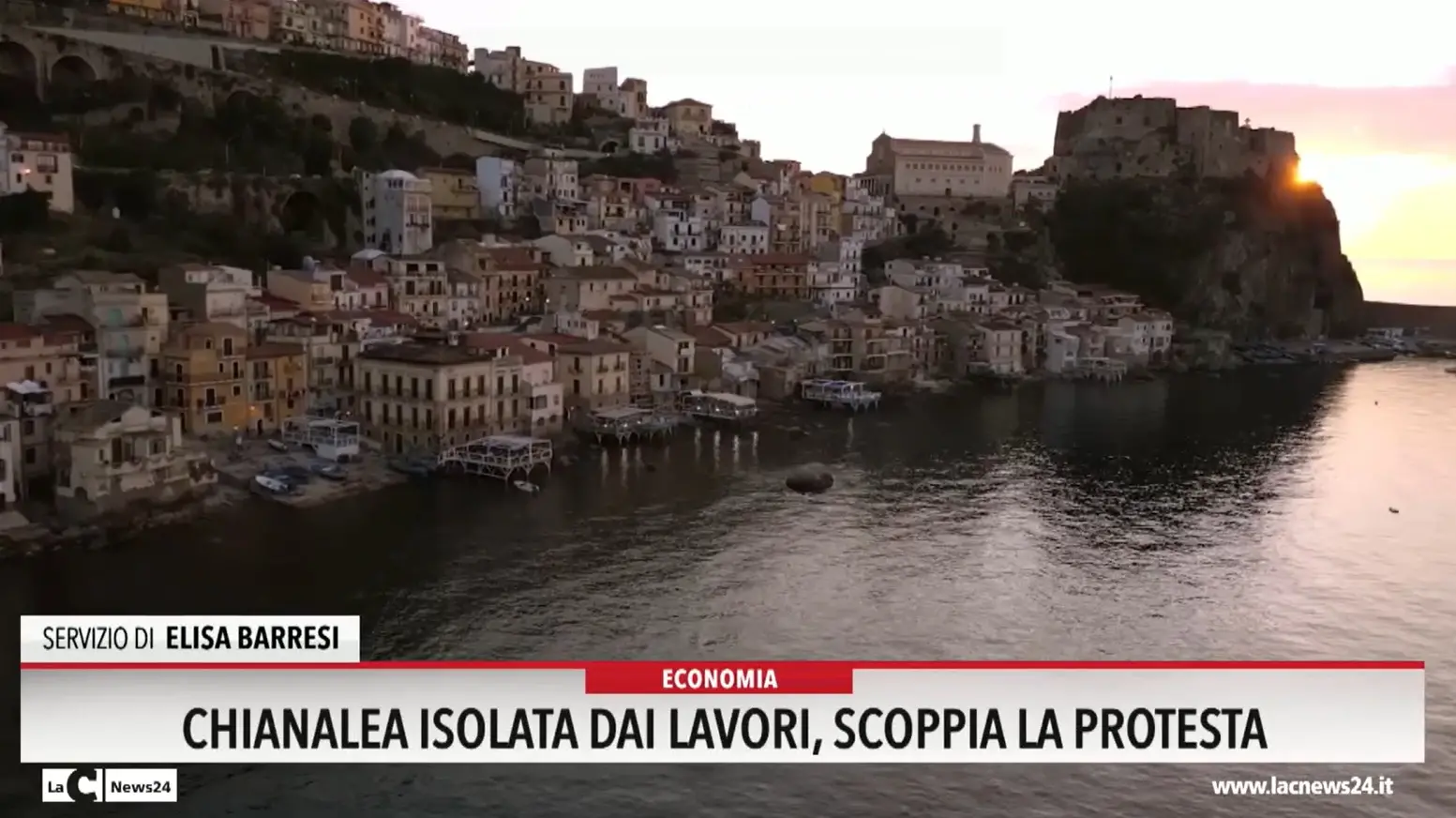 Chianalea isolata dai lavori, scoppia la protesta