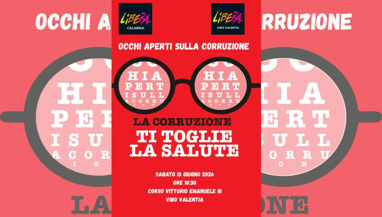 Corruzione nella sanità, a Vibo il flash mob di Libera: Occhi aperti\n