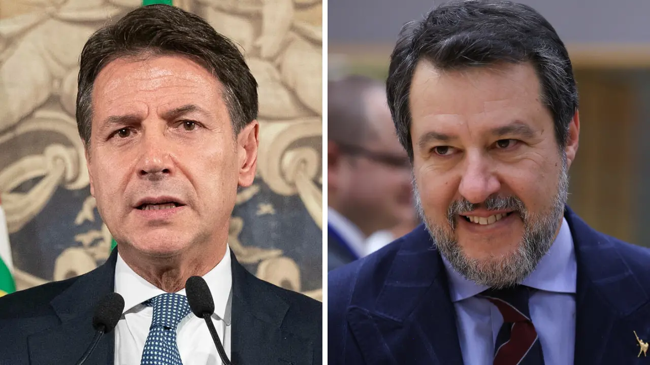 <p>Da sinistra Conte e Salvini</p>\\n