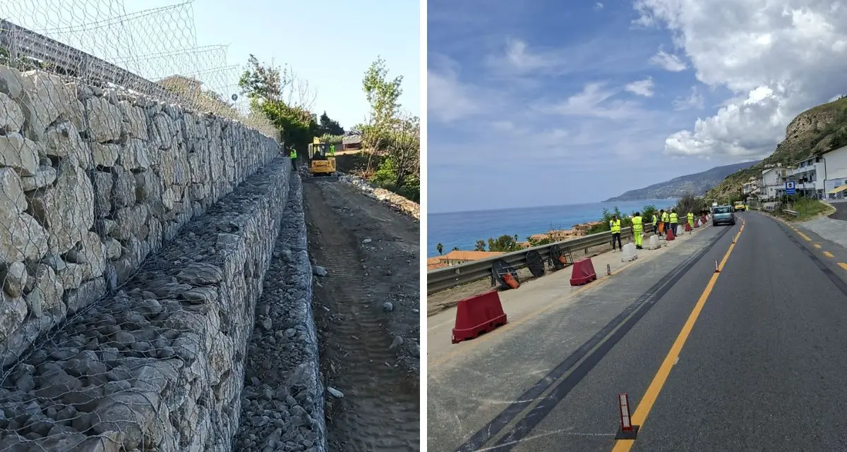 SS18, riaperto il tratto dell’Alto Tirreno dopo il cedimento della carreggiata\n