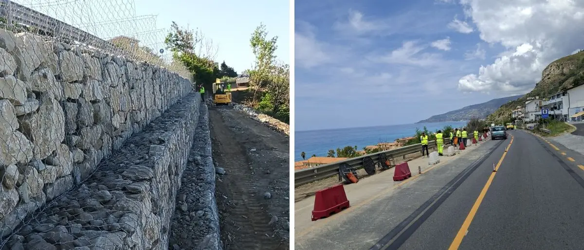 SS18, riaperto il tratto dell’Alto Tirreno dopo il cedimento della carreggiata\n