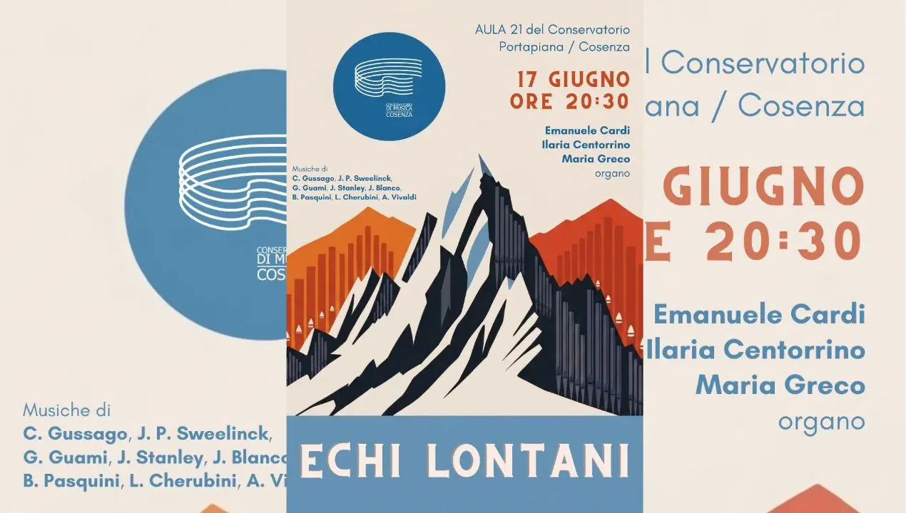 Echi lontani, a Cosenza tutto pronto per il concerto degli organisti Cardi, Centorrino e Greco\n