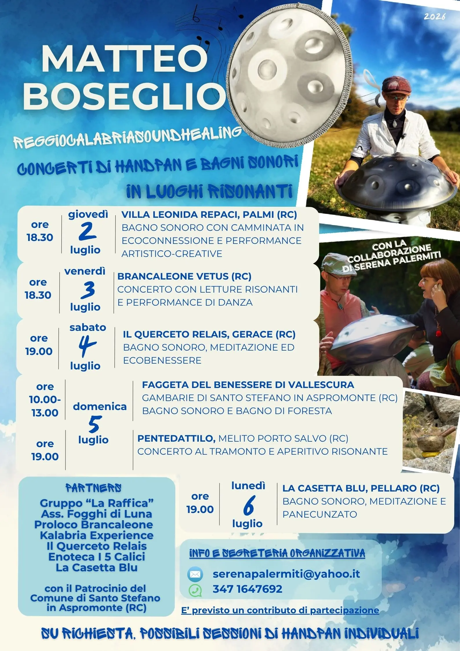 Dal 2 al 6 luglio 2026 nasce \"I Luoghi Risonanti\": un viaggio tra geologia, musica, natura e comunità nella Città Metropolitana di Reggio\n
