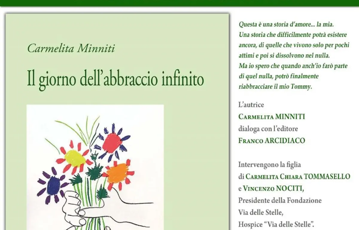 Il\u00A0giorno dell’abbraccio infinito, domani a Reggio la presentazione del volume di Carmelita Minniti\n