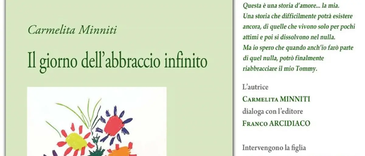 Il\u00A0giorno dell’abbraccio infinito, domani a Reggio la presentazione del volume di Carmelita Minniti\n