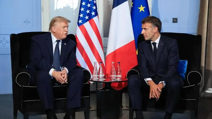 <p>Trump e Macron - foto Ansa</p>\\n , AFP