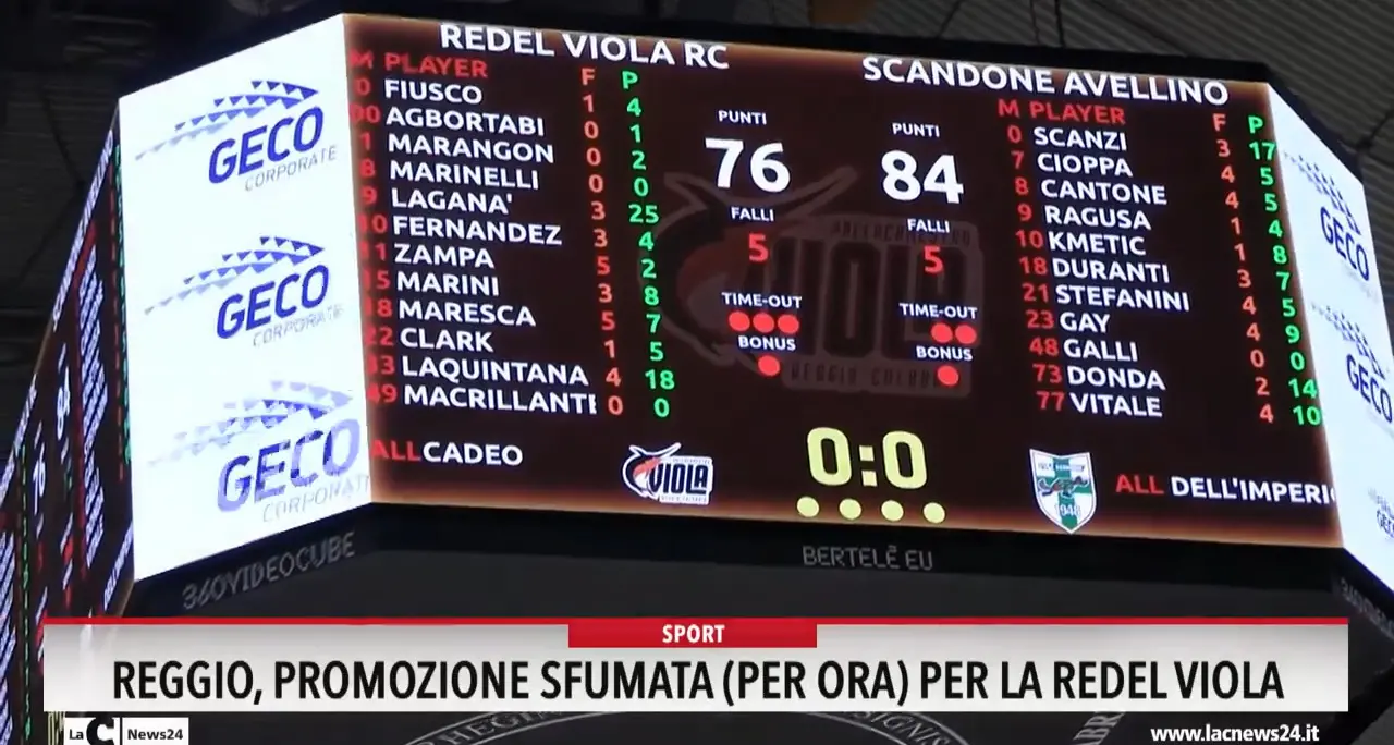 Reggio, promozione sfumata (per ora) per la Redel Viola