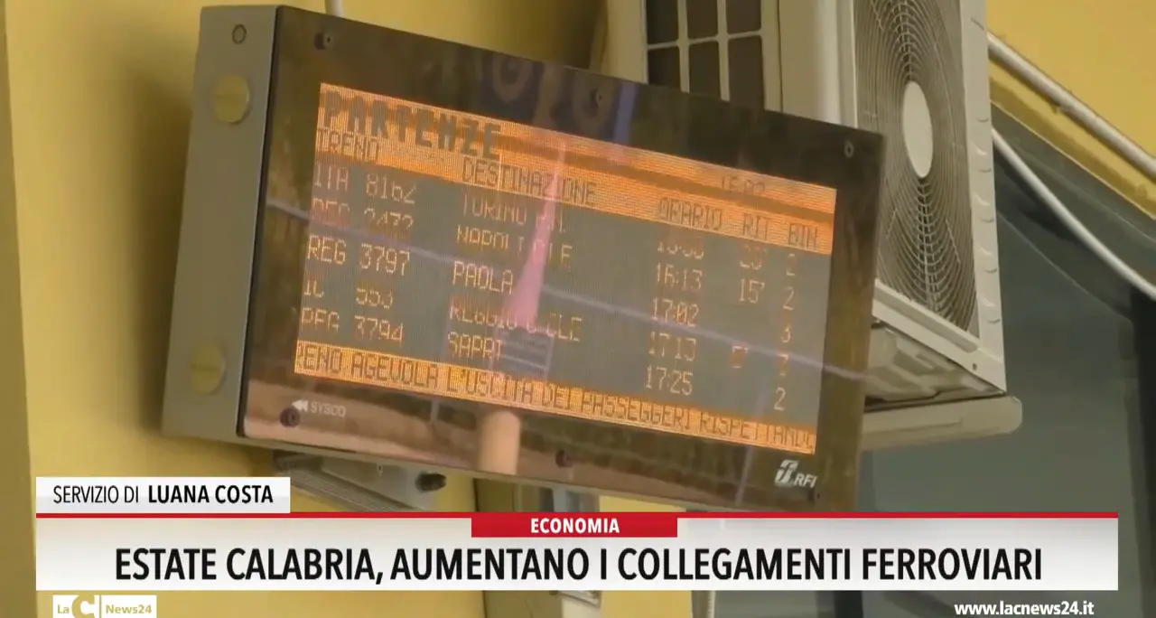 Estate Calabria, aumentano i collegamenti ferroviari