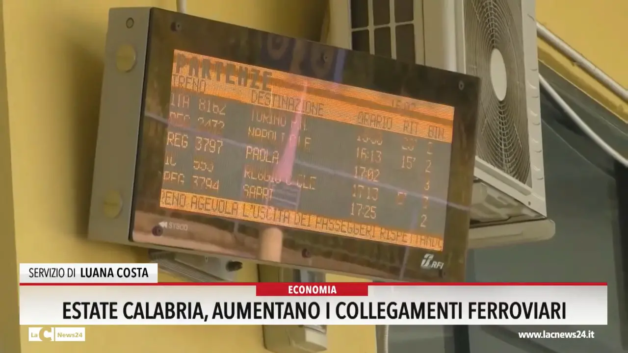 Estate Calabria, aumentano i collegamenti ferroviari
