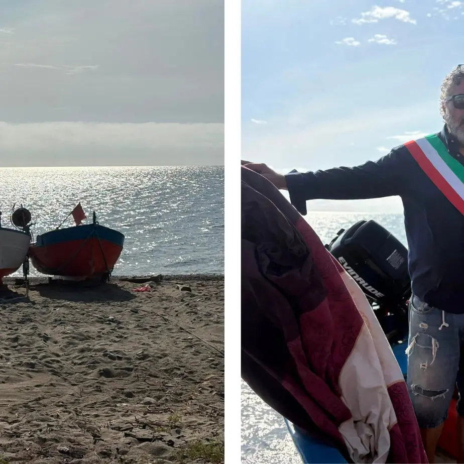 Erosione costiera, il sindaco di Crucoli\u00A0protesta a bordo di una barca contro i mancati interventi: «La Regione risponda»\n