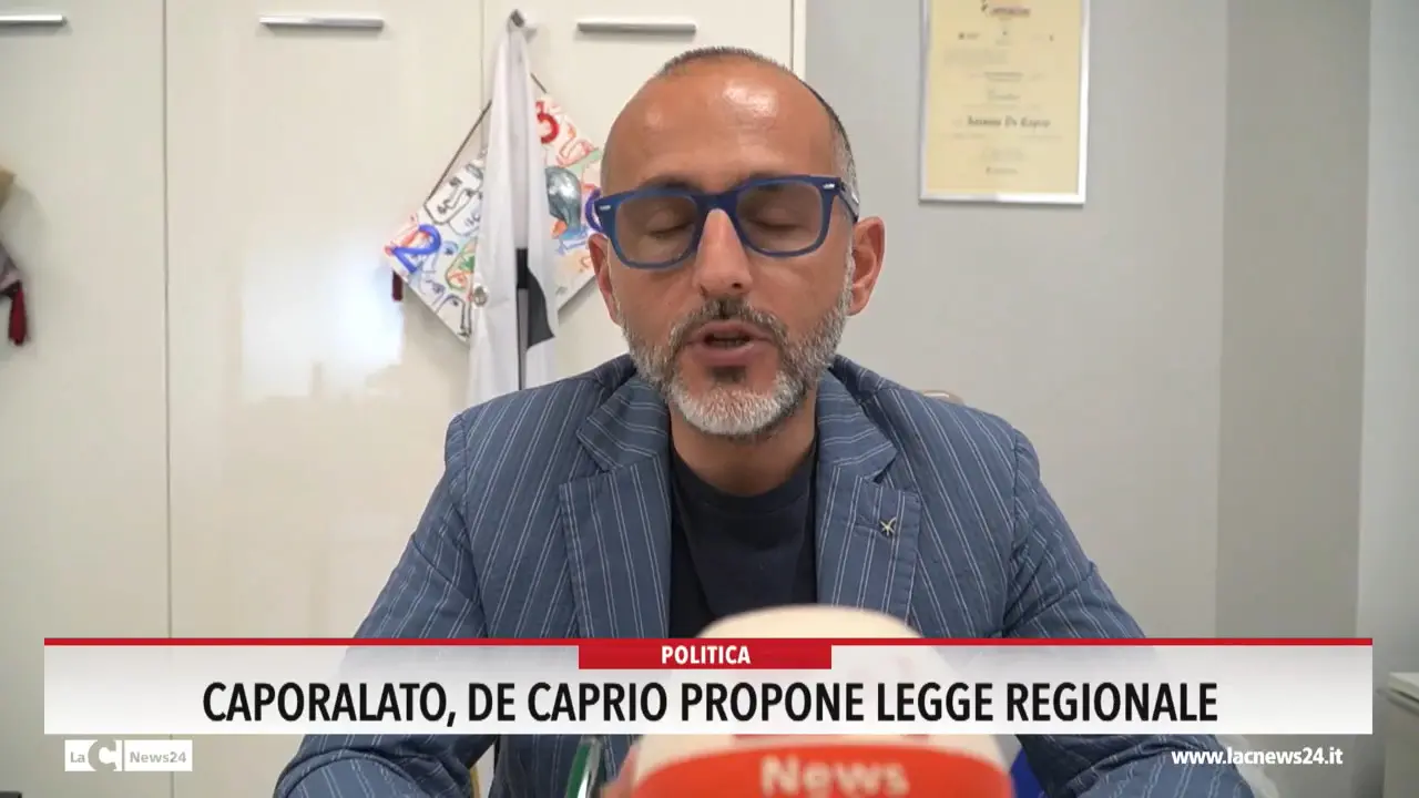 Caporalato, De Caprio propone legge regionale