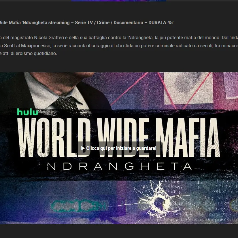 <p>La serie su Gratteri sparita da Disney+ ma non dal pezzotto</p>