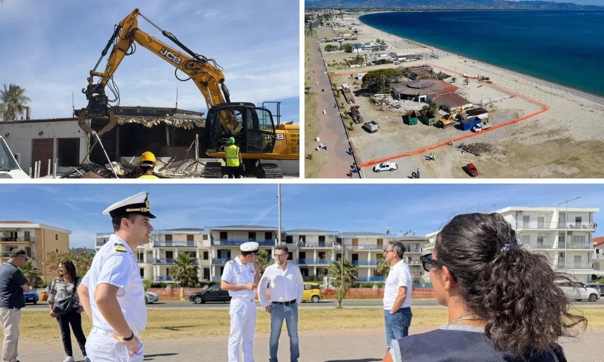 Schiavonea, ruspe sull’ex Scarafaggio: demolito lo stabilimento abusivo sul lungomare\n