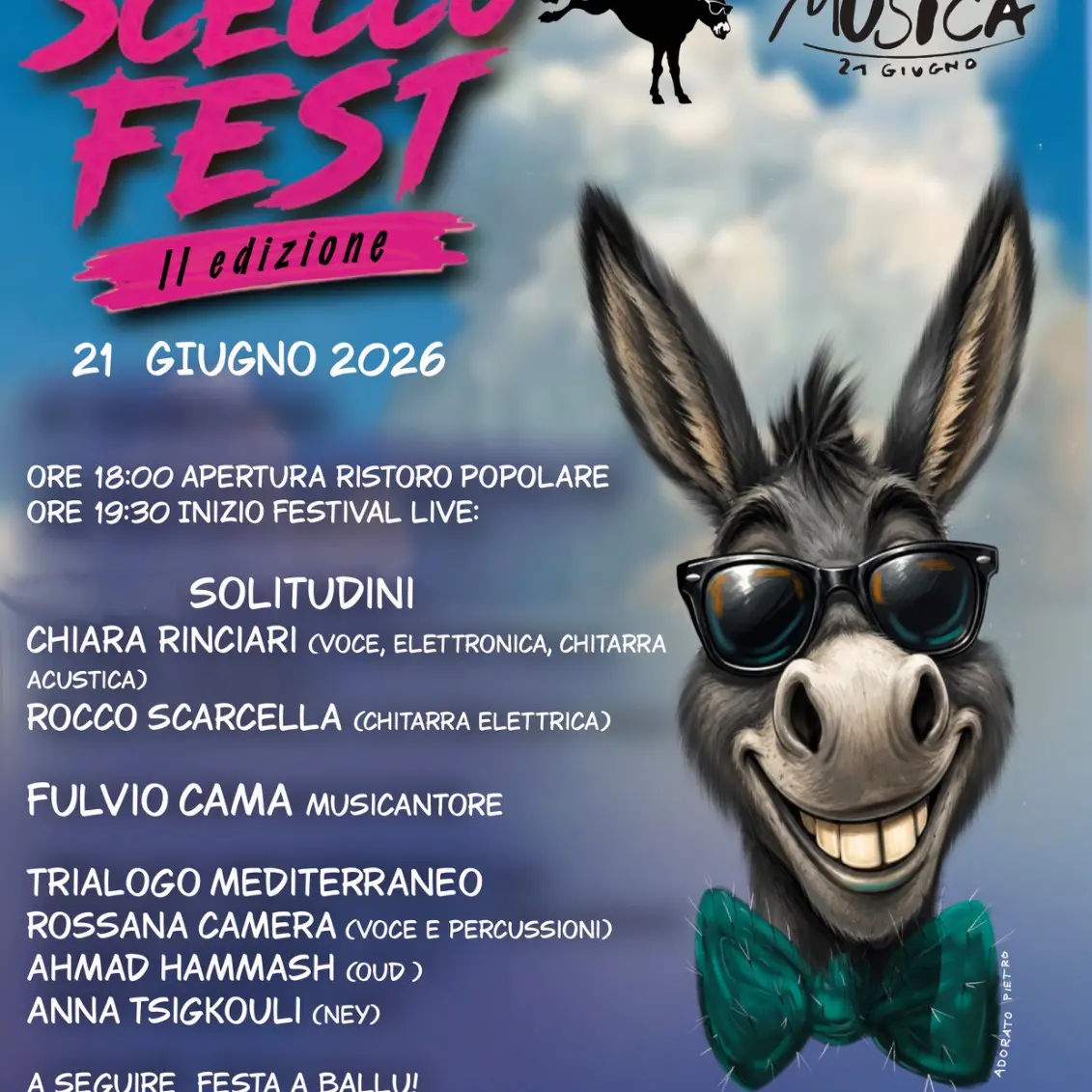 Torna lo “Scecco Fest” al Parco diffuso di Pellaro, evento musicale organizzato da La Strada e ACE\n