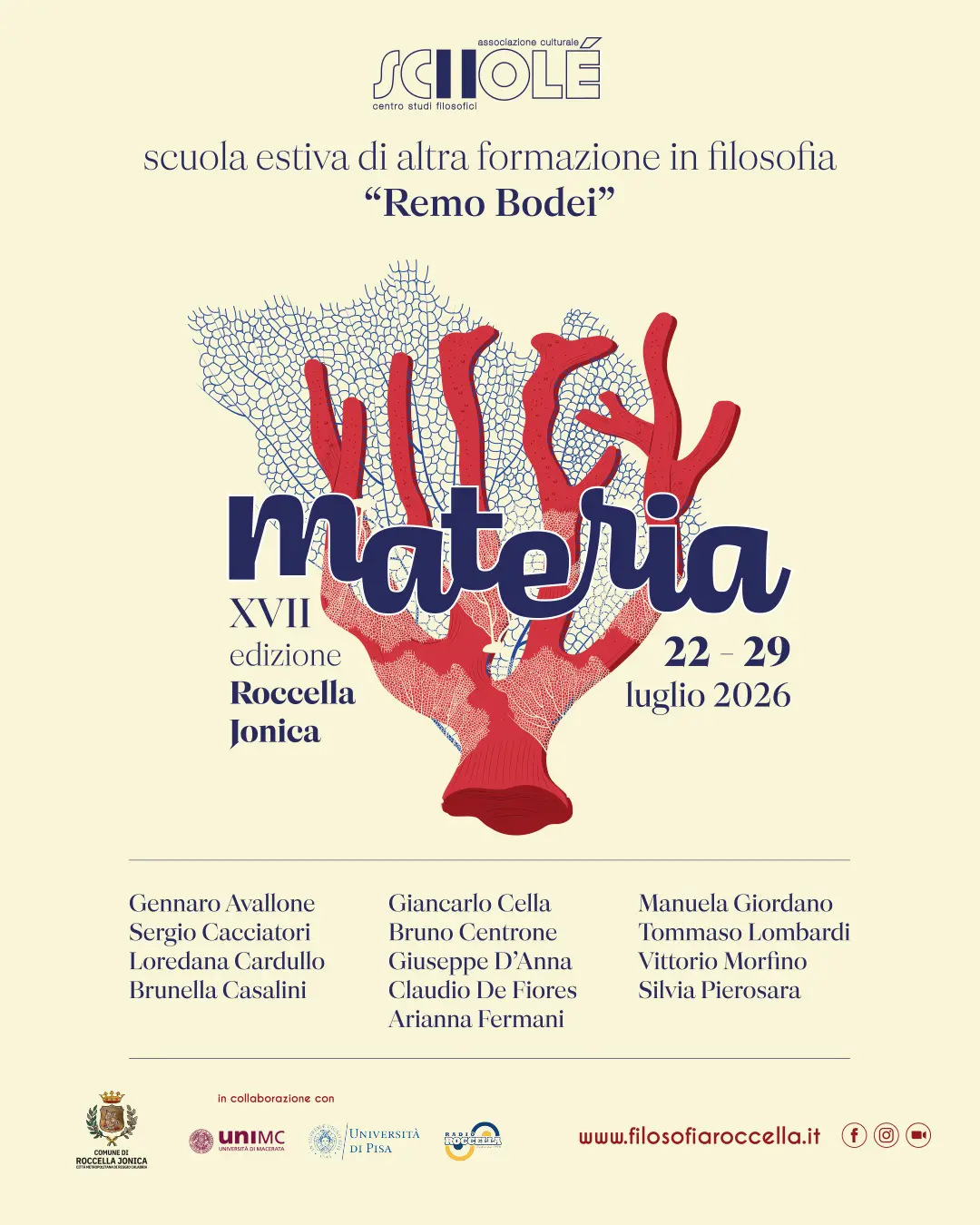 A Roccella Jonica la Scuola Estiva di Filosofia “Remo Bodei” indaga la materia tra scienza, pensiero e società\n