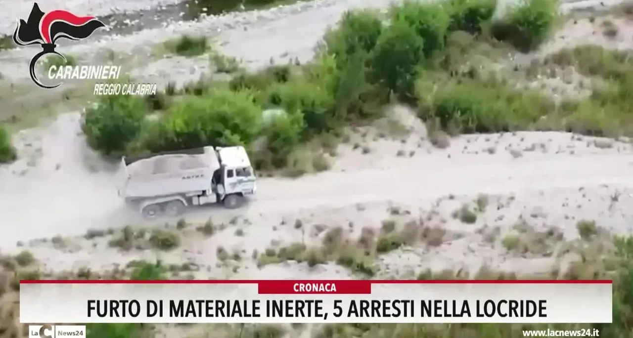 Furto di materiale inerte, 5 arresti nella Locride
