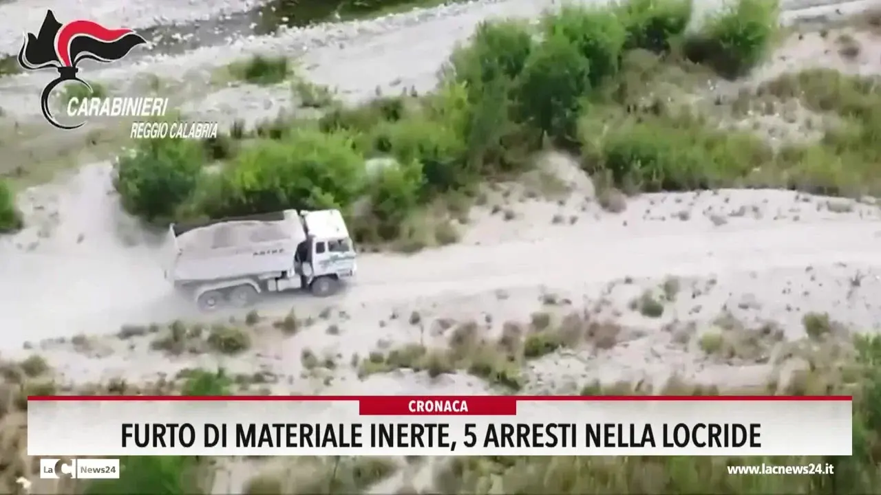 Furto di materiale inerte, 5 arresti nella Locride