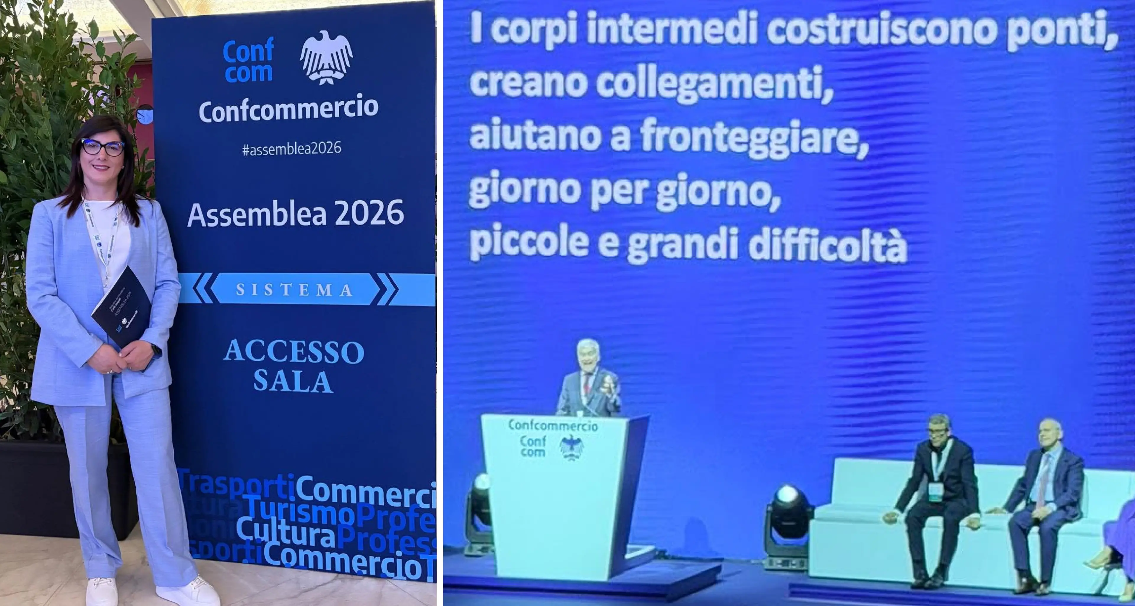 La calabrese Teresa Maradei all’assemblea Confcommercio\u00A0a Roma: «Mi ha colpito il richiamo al “sense of Italy”»\n