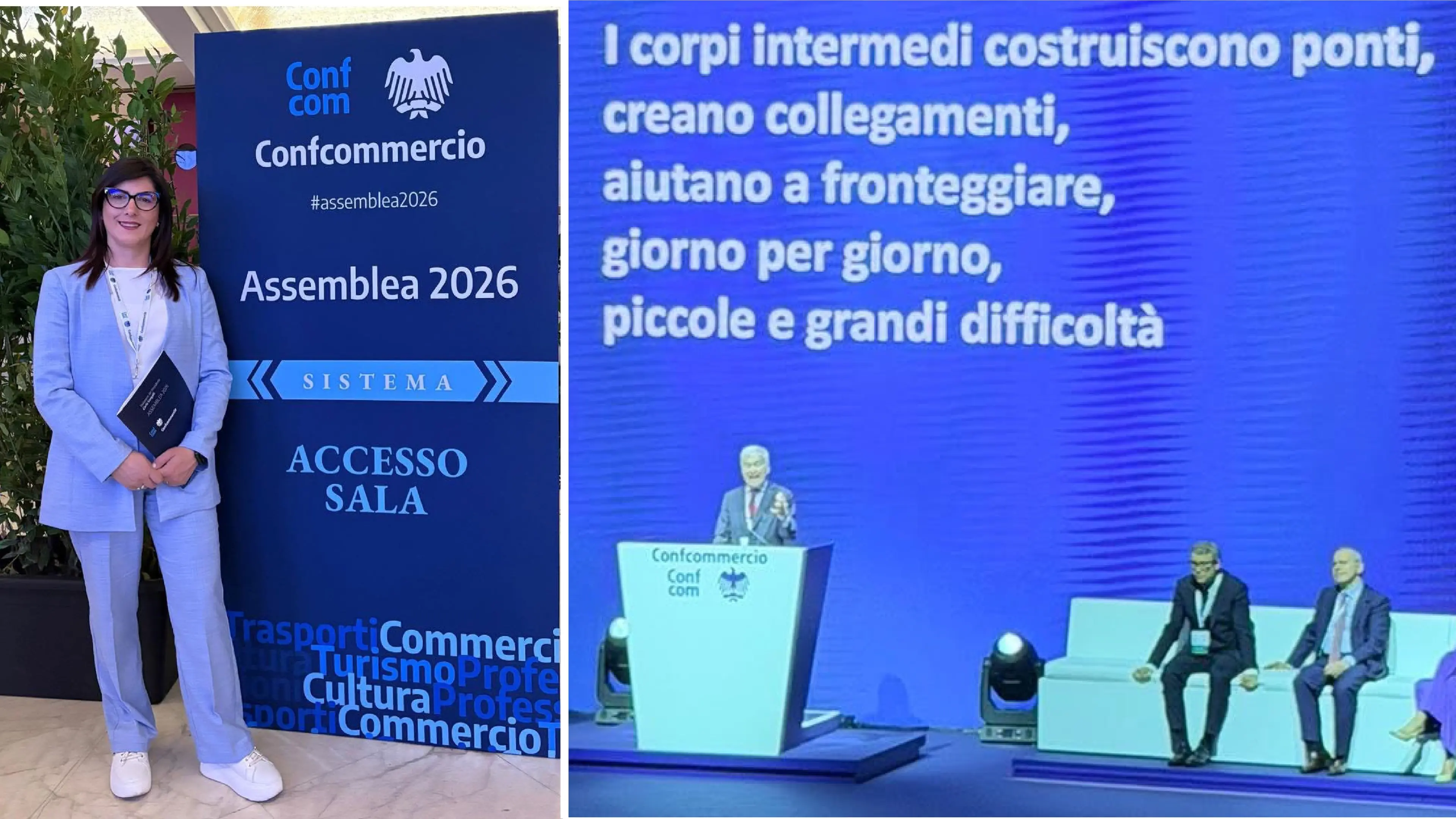 La calabrese Teresa Maradei all’assemblea Confcommercio\u00A0a Roma: «Mi ha colpito il richiamo al “sense of Italy”»\n