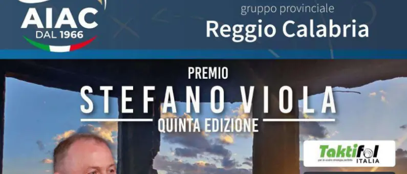 Il 19 giugno a Reggio Calabria la quinta edizione del premio “Stefano Viola”\n