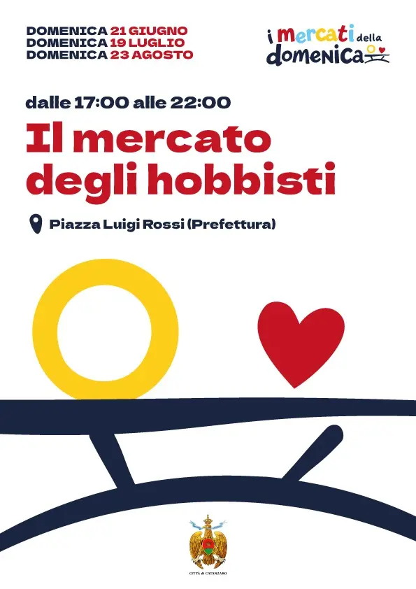Catanzaro, torna il mercatino degli hobbisti, secondo appuntamento domenica 21 giugno in piazza Prefettura\n