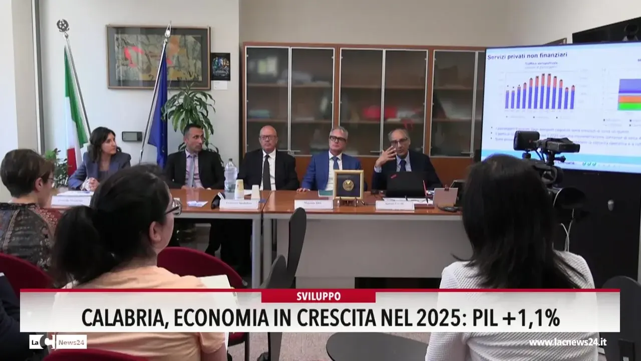 Calabria, economia in crescita nel 2025: PIL +1,1%