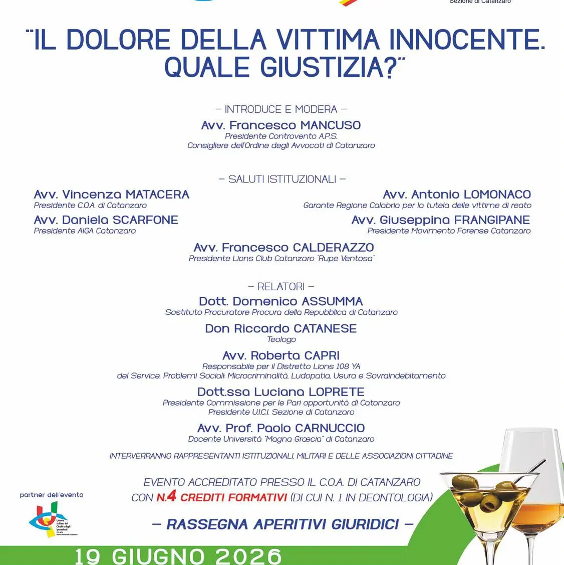 «Il dolore della vittima innocente.\u00A0Quale giustizia?», a Catanzaro si apre il dibattito sui casi di ingiusta detenzione e errori giudiziari\n