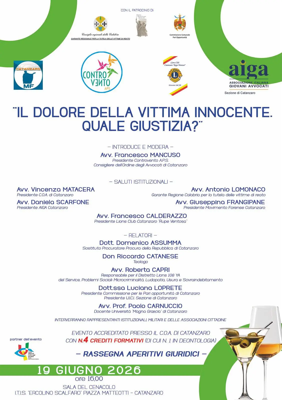 «Il dolore della vittima innocente.\u00A0Quale giustizia?», a Catanzaro si apre il dibattito sui casi di ingiusta detenzione e errori giudiziari\n