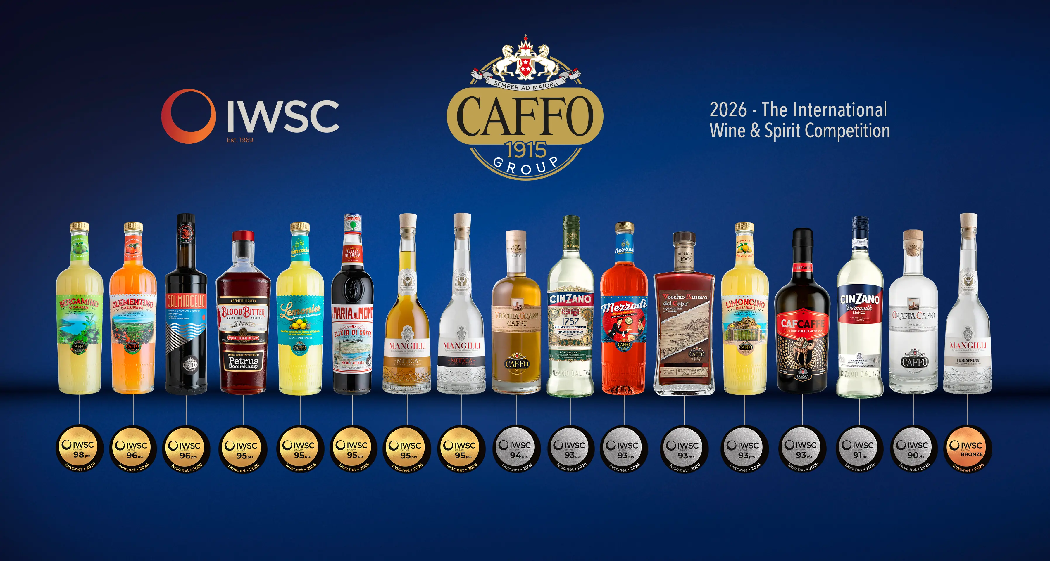 International Wine & Spirit Competition di Londra: l’italiano più premiato è Gruppo Caffo che conquista 17 medaglie\n